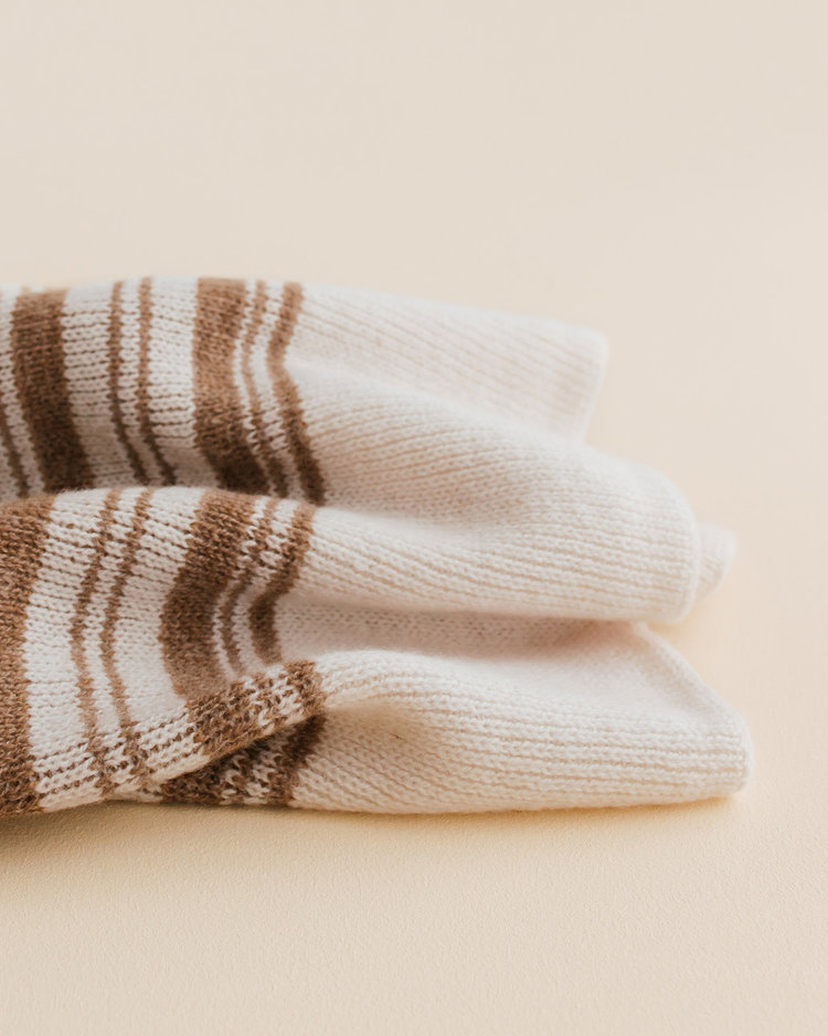 Hvid Blanket Gilbert - Off White/Walnut