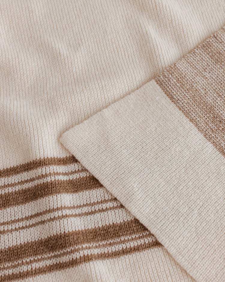 Hvid Blanket Gilbert - Off White/Walnut