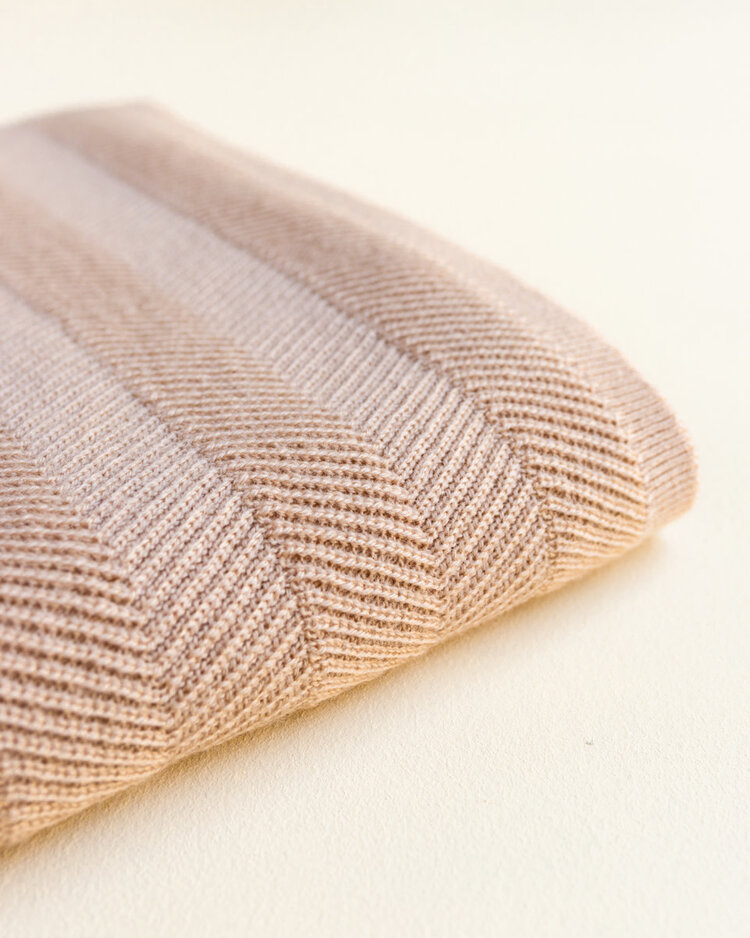 Hvid Blanket Freddie - Rose