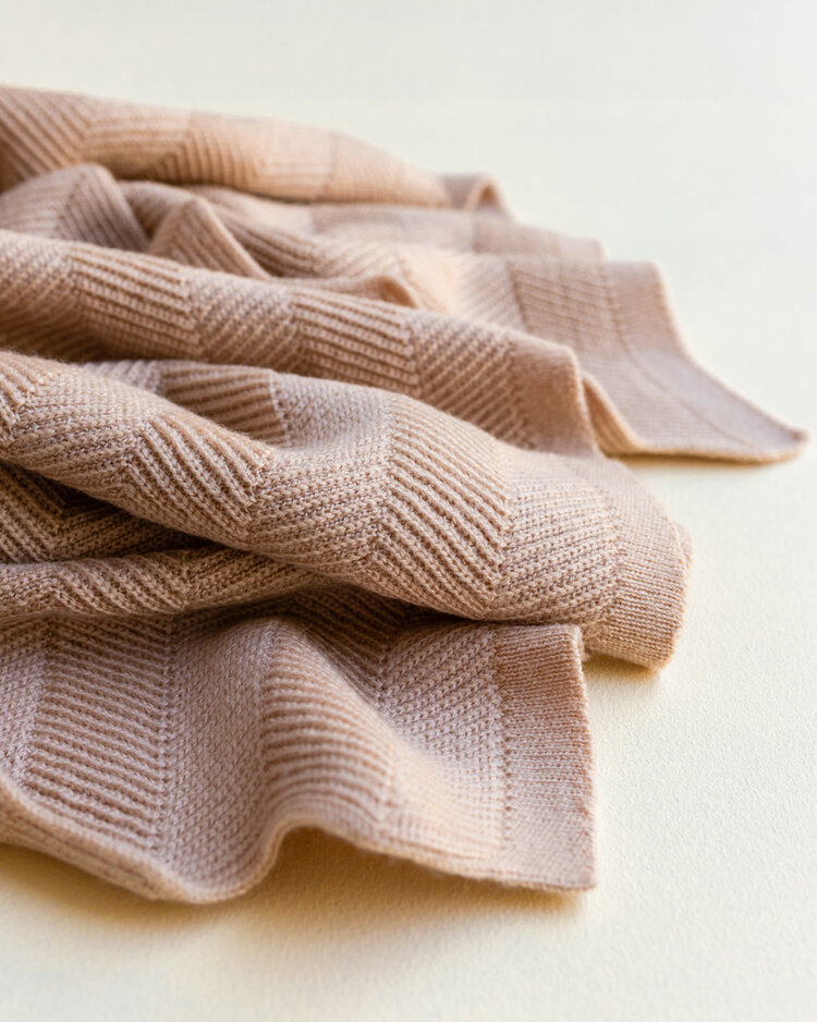 Hvid Blanket Freddie - Rose