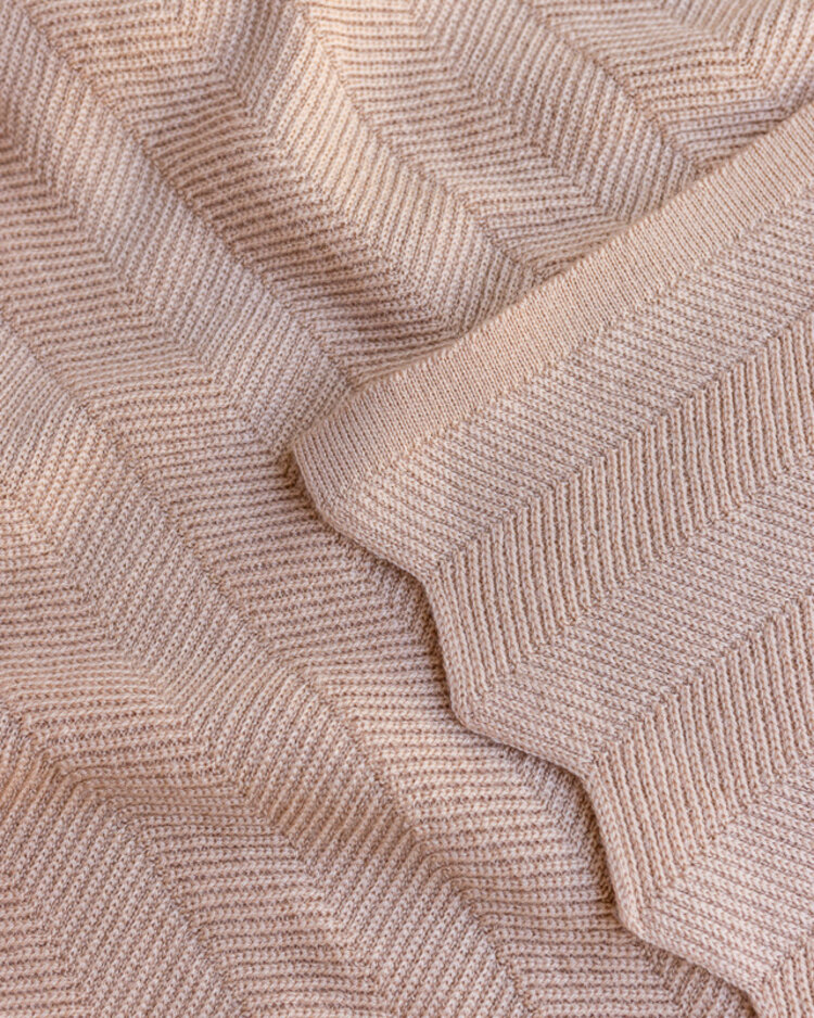 Hvid Blanket Freddie - Rose