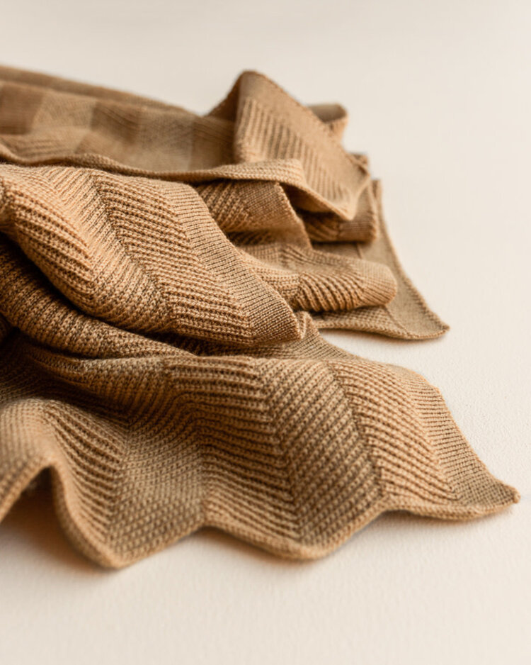 Hvid Blanket Freddie - Ochre