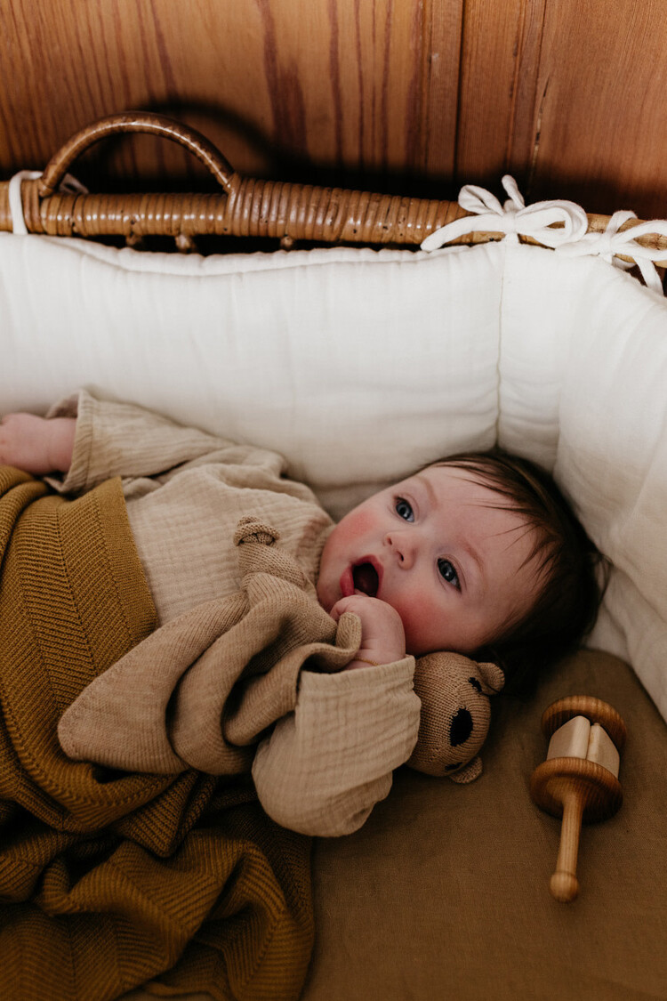Hvid Blanket Freddie - Ochre
