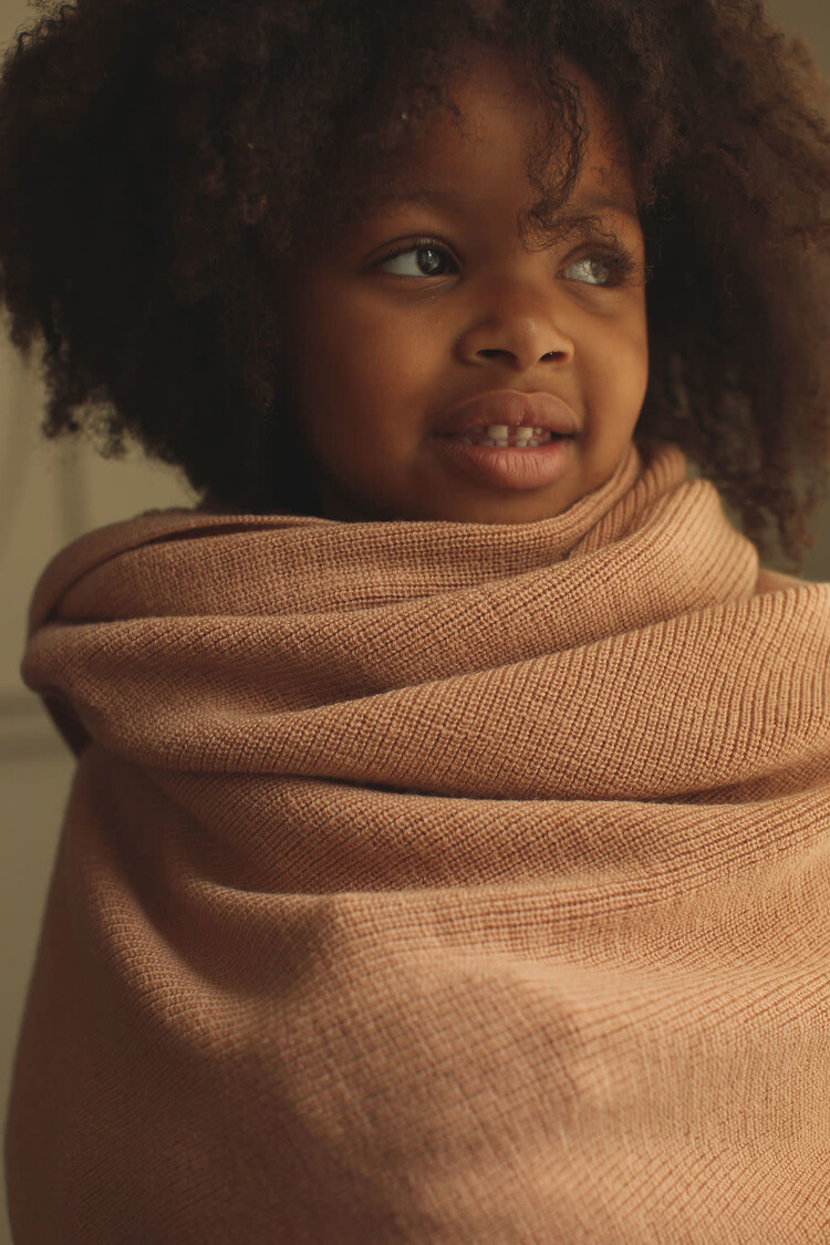 Hvid Blanket Felix - Rose