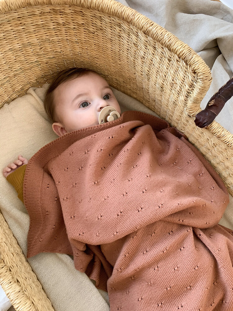 Hvid Blanket Bibi - Brick