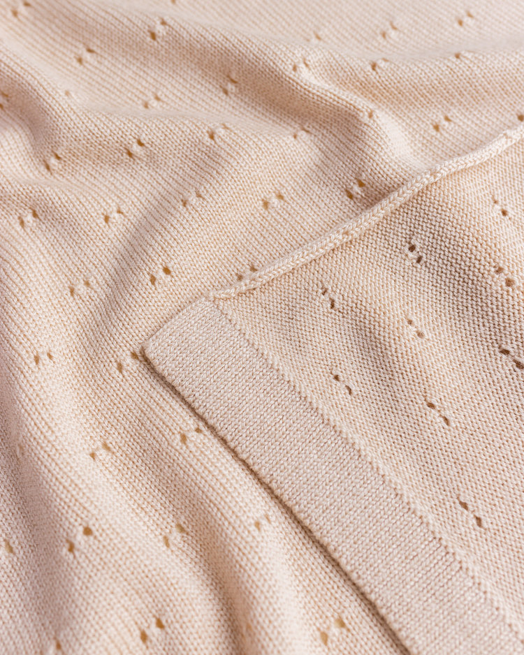 Hvid Blanket Bibi - Oat
