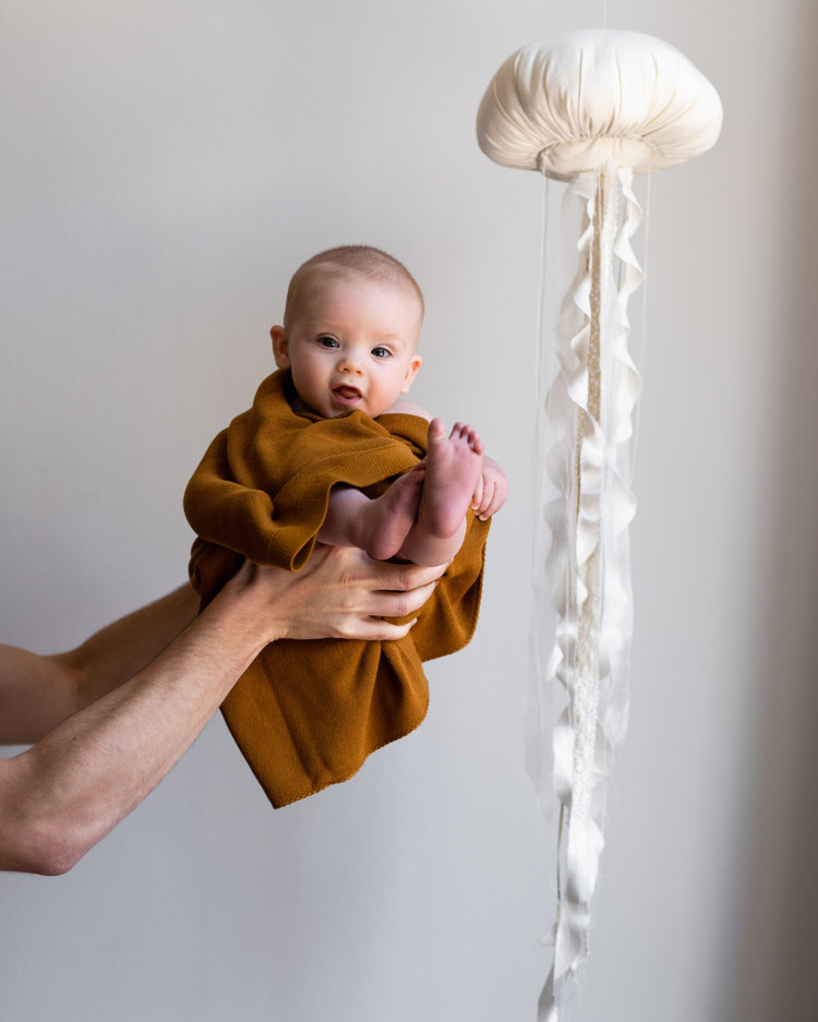 Hvid Blanket Deedee - Caramel