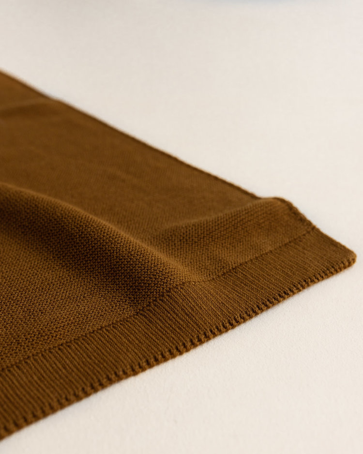 Hvid Blanket Deedee - Caramel