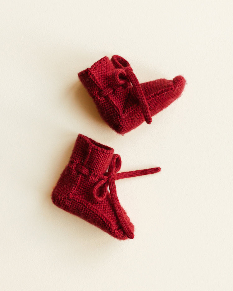 Hvid Booties - Cranberry
