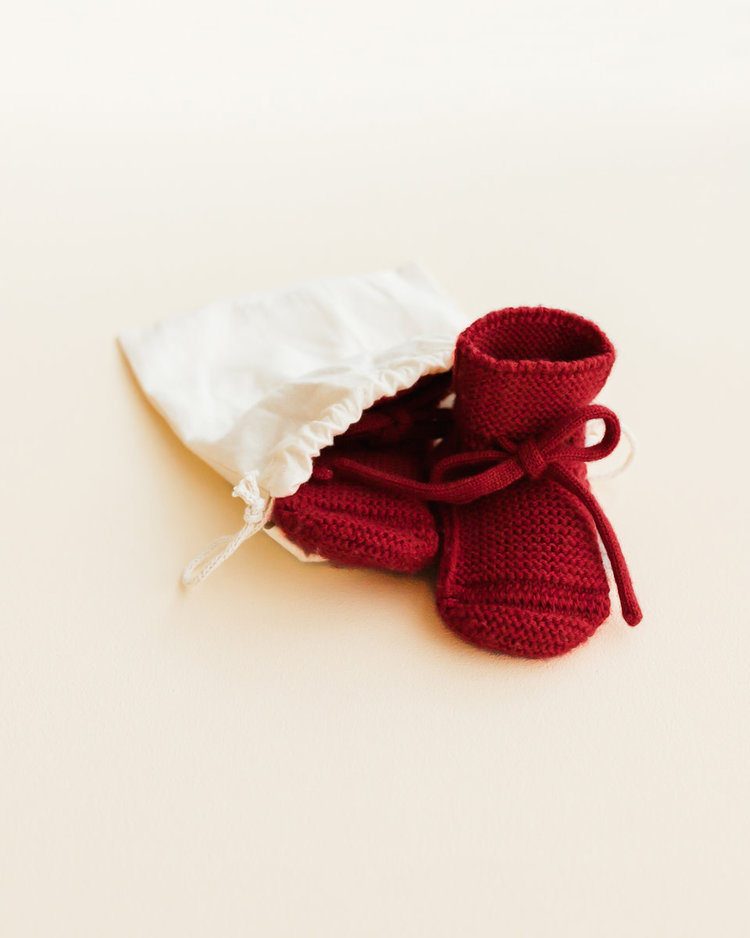 Hvid Booties - Cranberry