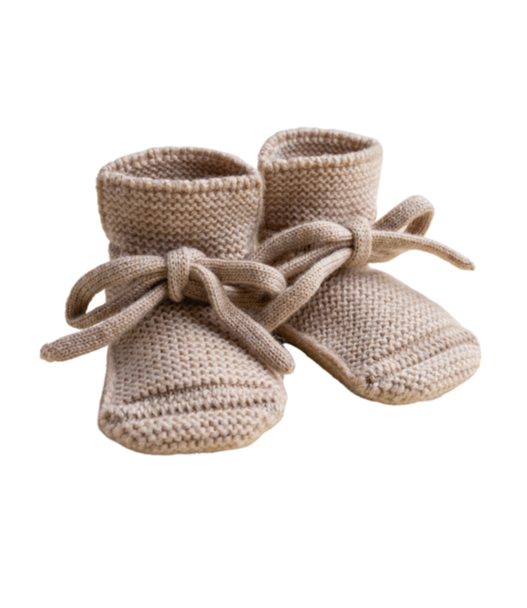 Hvid Booties - Sand