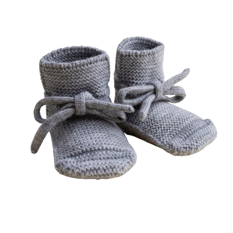 Hvid Booties - Grey Melange