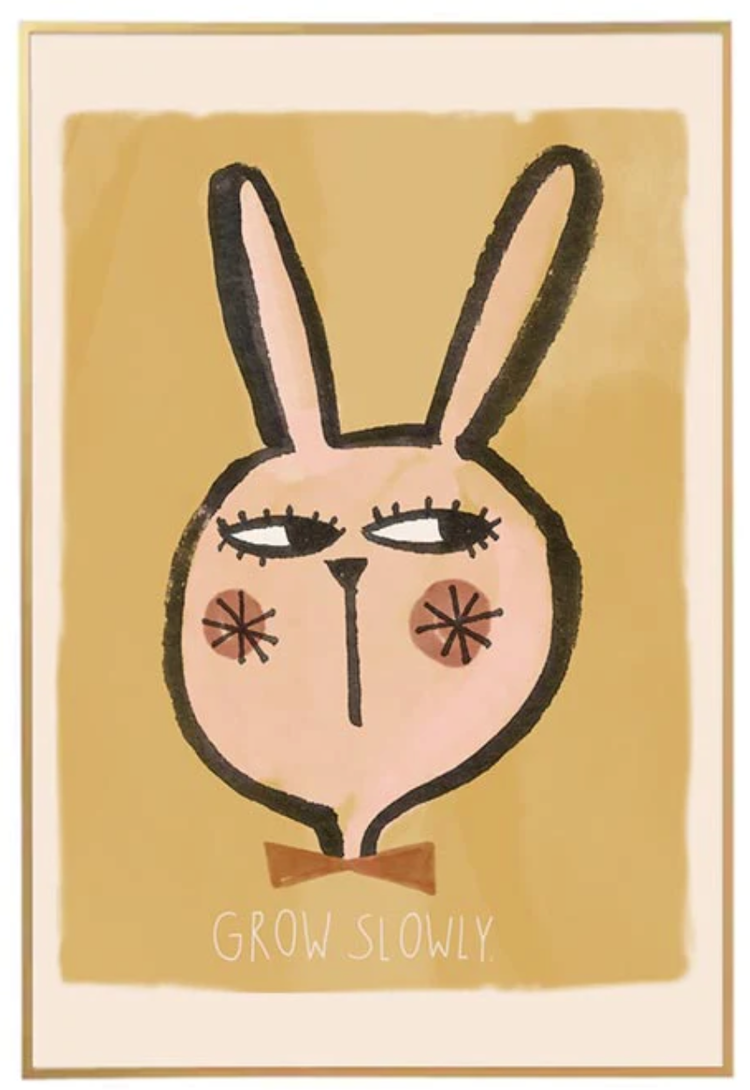 Studio Loco Wallposter - Rabbit Grow Slowly