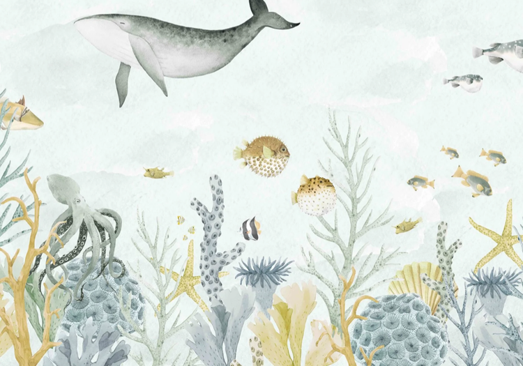 Creative Lab Amsterdam Behangpapier - Sealife Blue