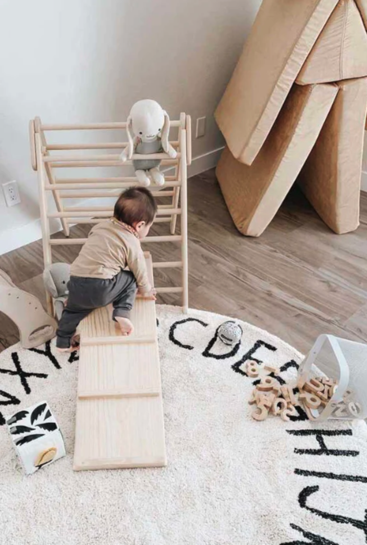 Lorena Canals Washable Rug Round ABC - Natural/Black