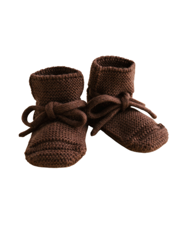 Hvid Booties - Dark Brown