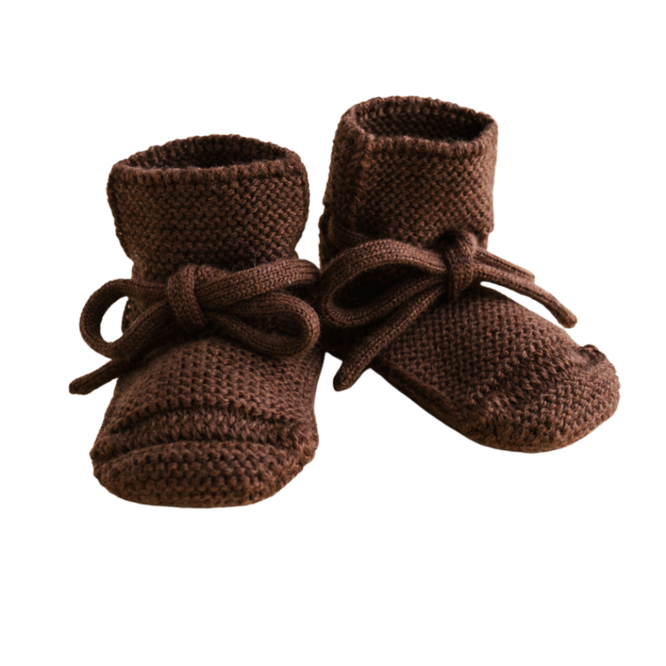 Hvid Booties - Dark Brown