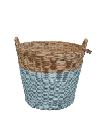 Numero 74 Rattan Storage Basket - Sweet Blue