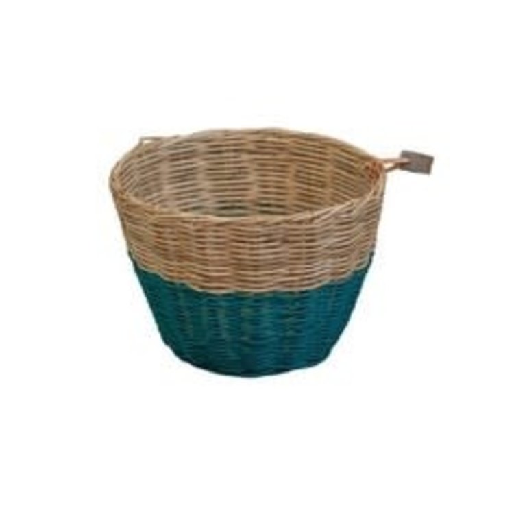 Numero 74 Rattan Storage Basket - Teal Blue