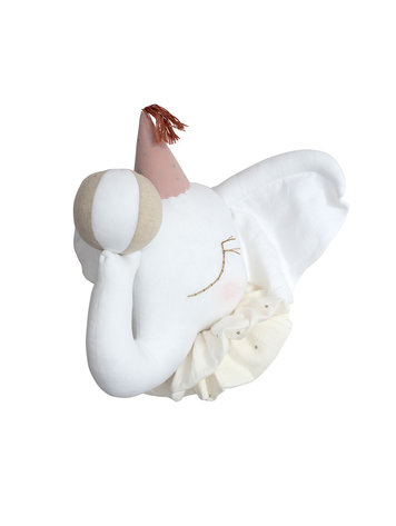 Love me Decoration Dierenhoofd Circus Olifant - Roze Hoed