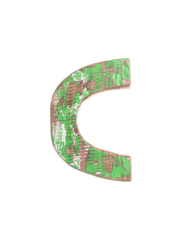 Wooden Boat Letter C