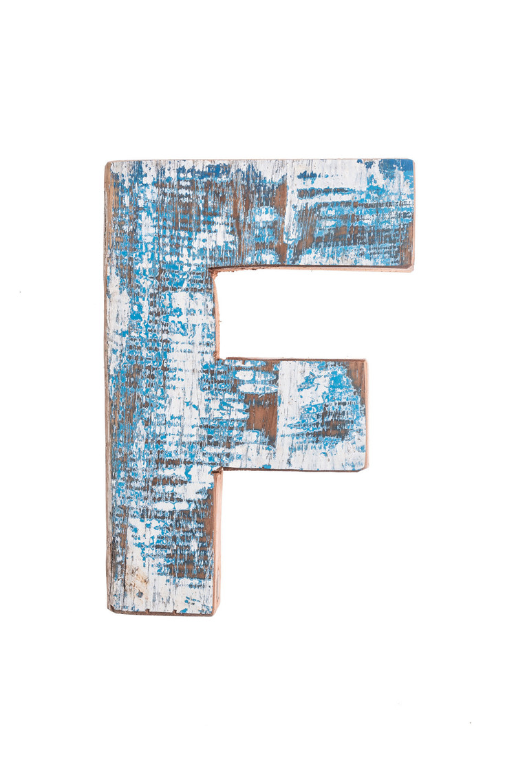 Wooden Boat Letter F