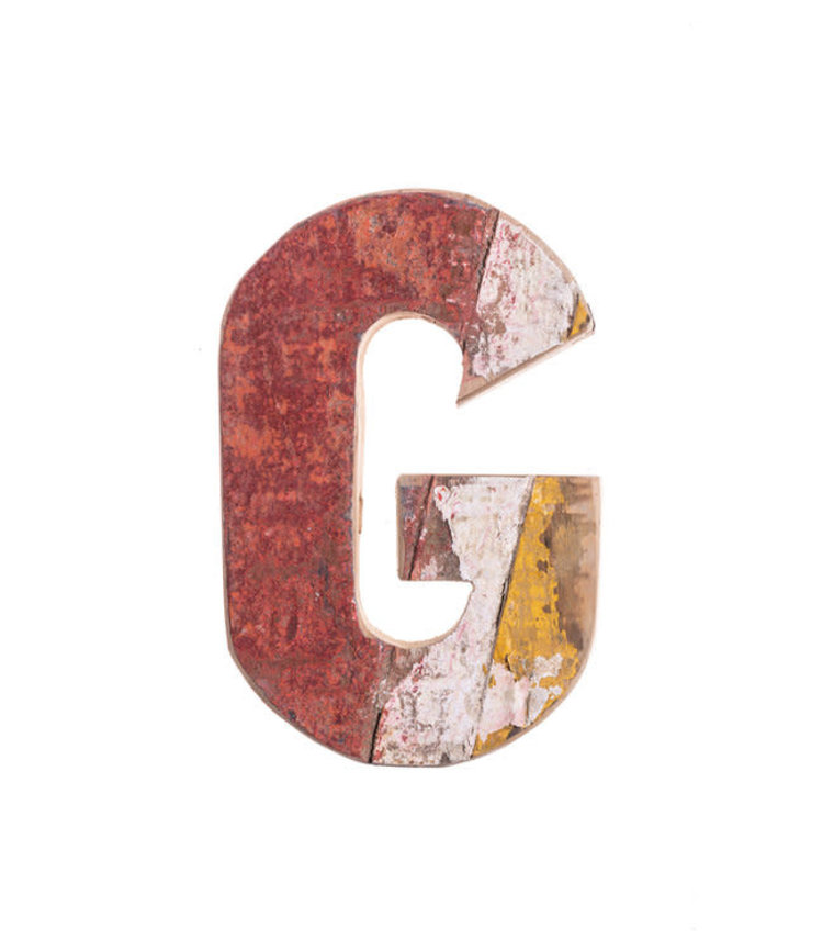 Wooden Boat Letter G