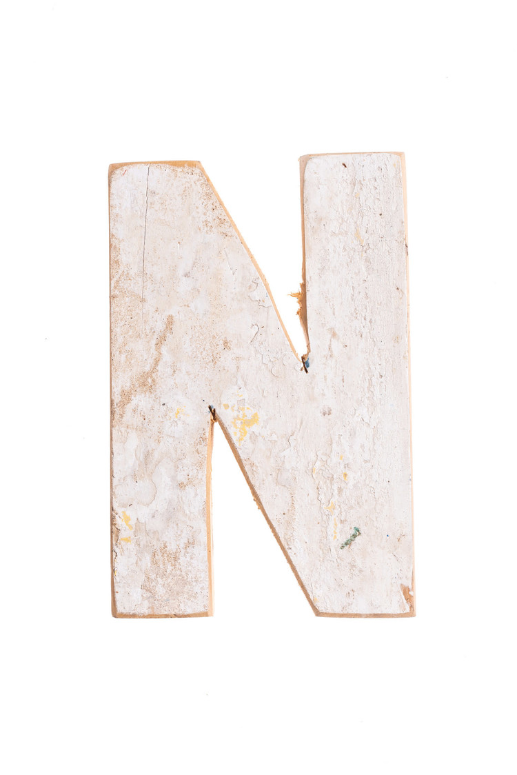 Houten Bootletter N