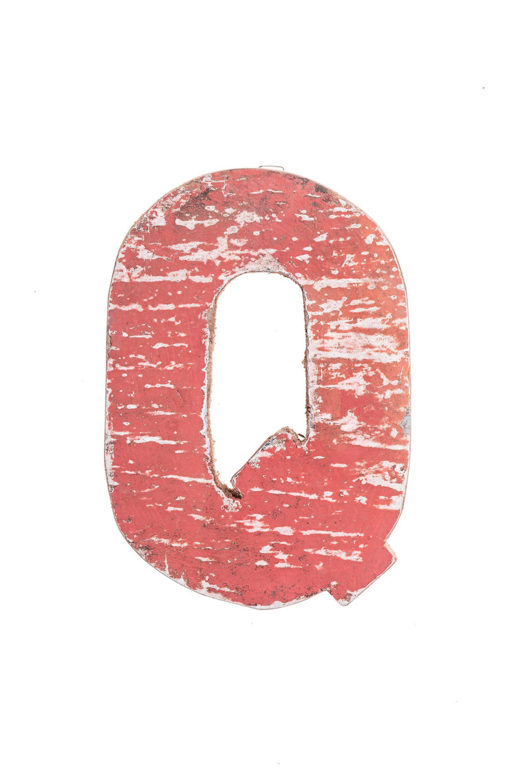 Houten Bootletter Q