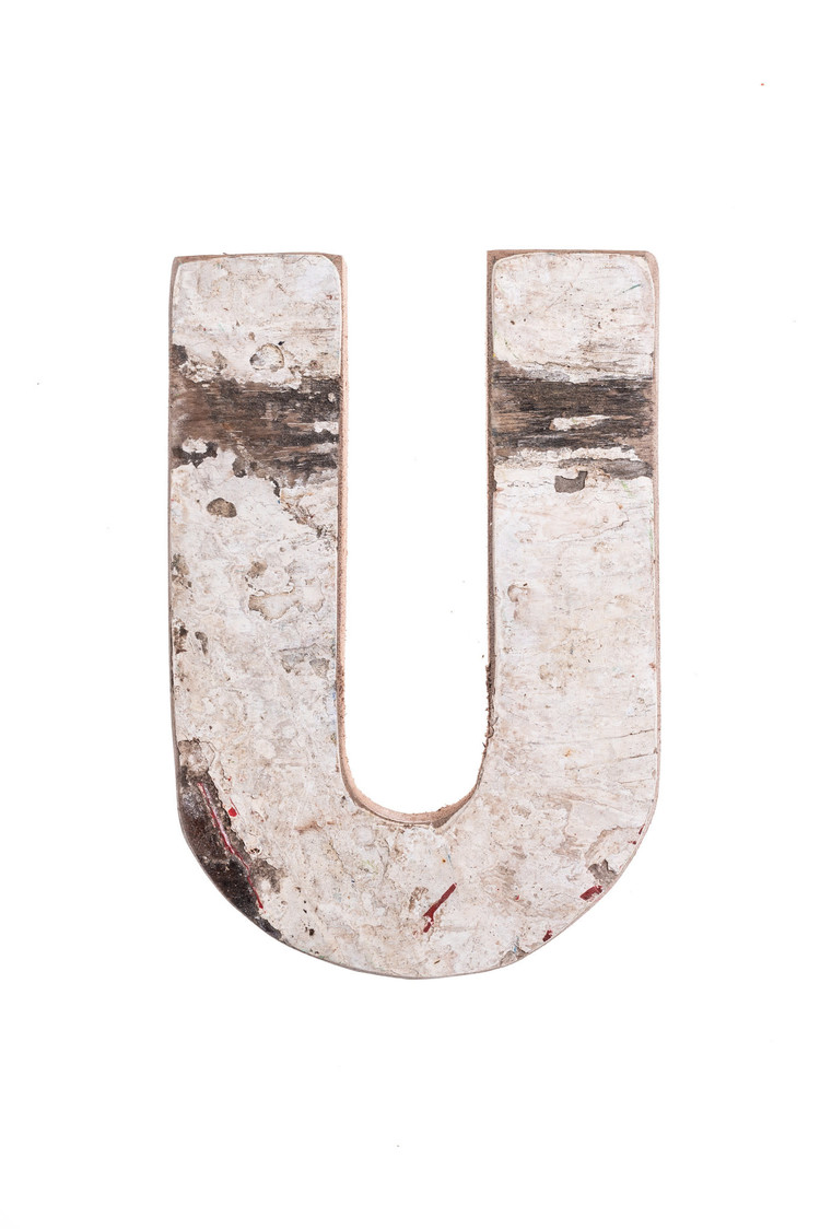 Wooden Boat Letter U