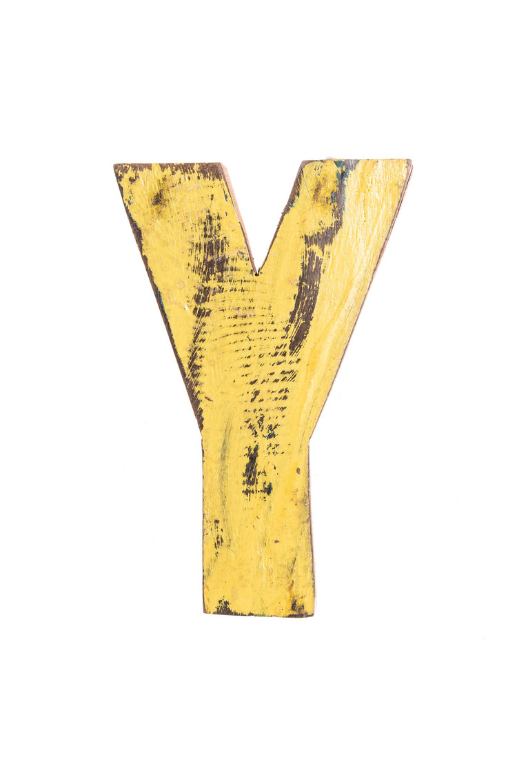 Wooden Boat Letter Y