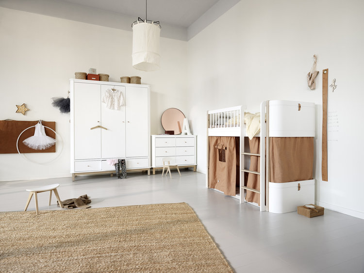 Oliver Furniture Curtain For Wood Mini+ Low Loft Bed - Grey