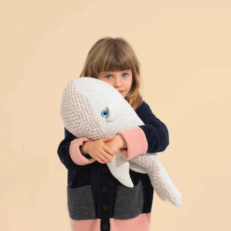 BigStuffed Small Whale - Albino