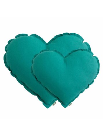 Numero 74 Heart Cushion - Aqua Blue