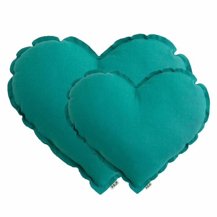 Numero 74 Heart Cushion - Aqua Blue