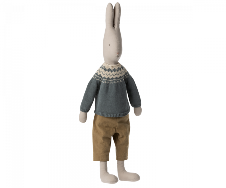 Maileg Rabbit Size 5, Pants And Knitted Sweater