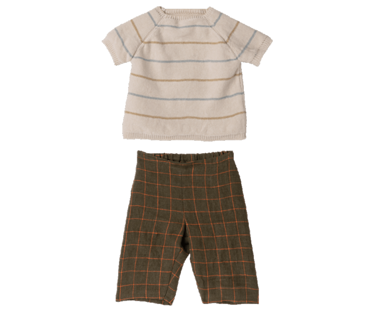 Maileg Pants And Knitted Sweater, Size 5