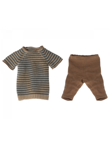 Maileg Pants And Knitted Sweater, Size 4