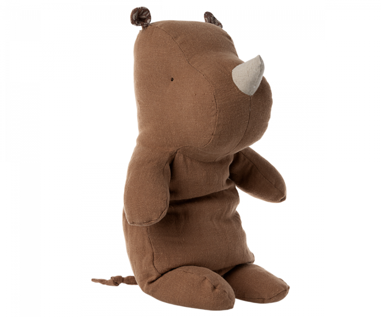 Maileg Safari Friends, Medium Rhino - Chocolate