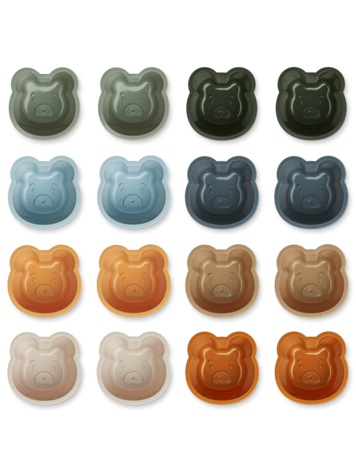 Liewood Tilo Cupcakevormpjes 16-Pack - Mr Bear/Faune Green Multi Mix