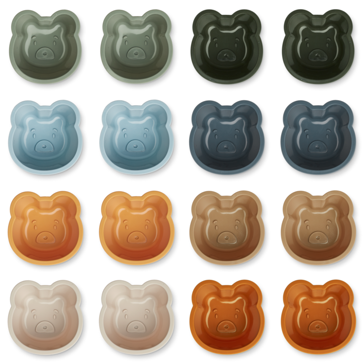 Liewood Tilo Cupcakevormpjes 16-Pack - Mr Bear/Faune Green Multi Mix