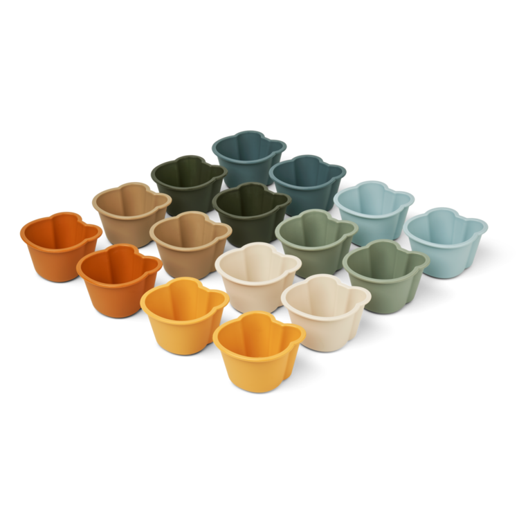 Liewood Tilo Cup Cake 16-Pack - Mr Bear/Faune Green Multi Mix