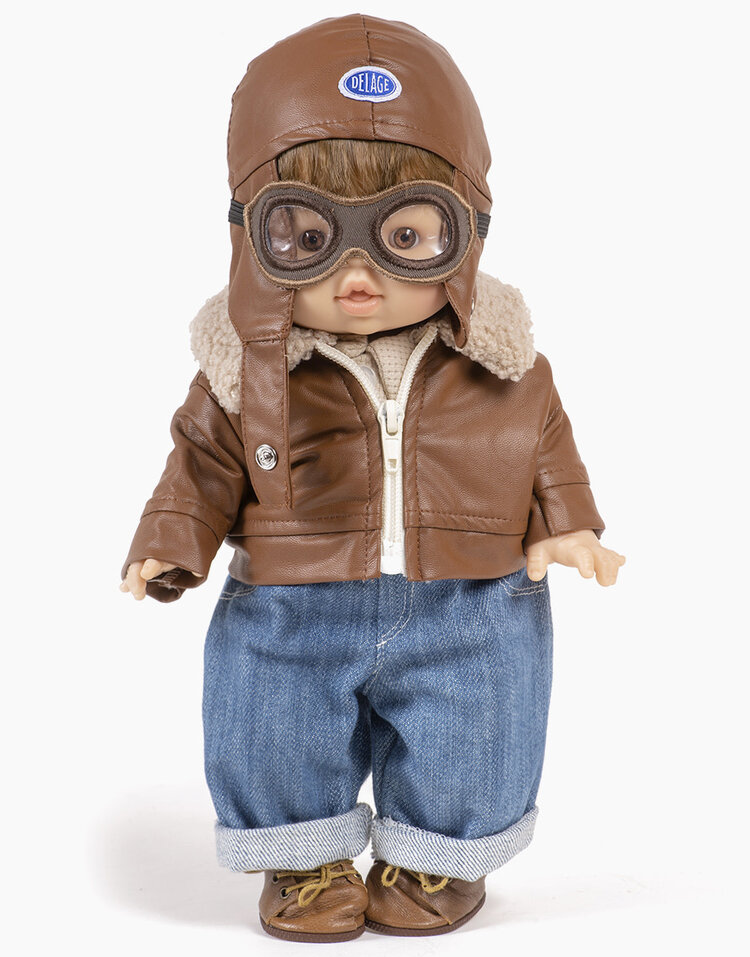 Minikane Minikane X Delage - Wagner Poppenbril Bruin