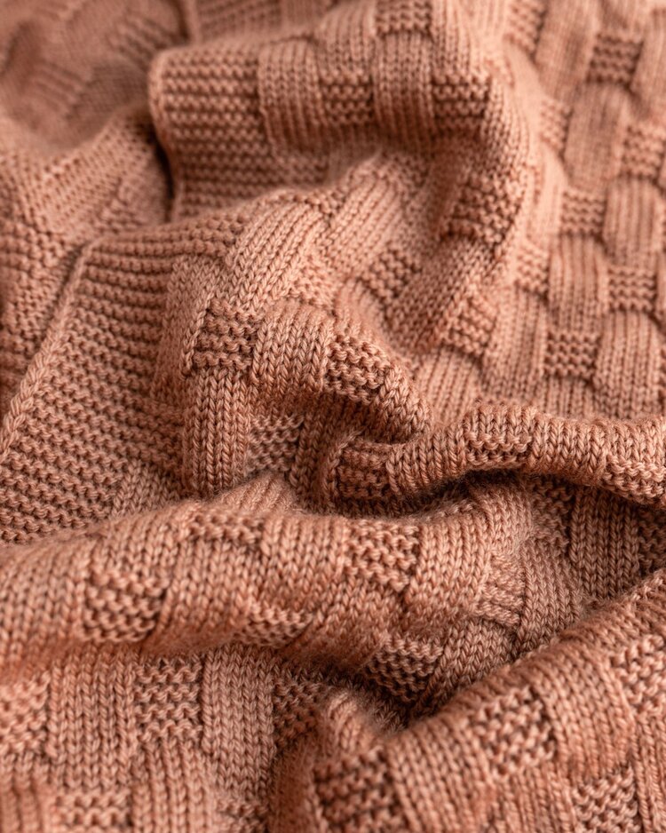 Hvid Sjaal Fiona - Terracotta