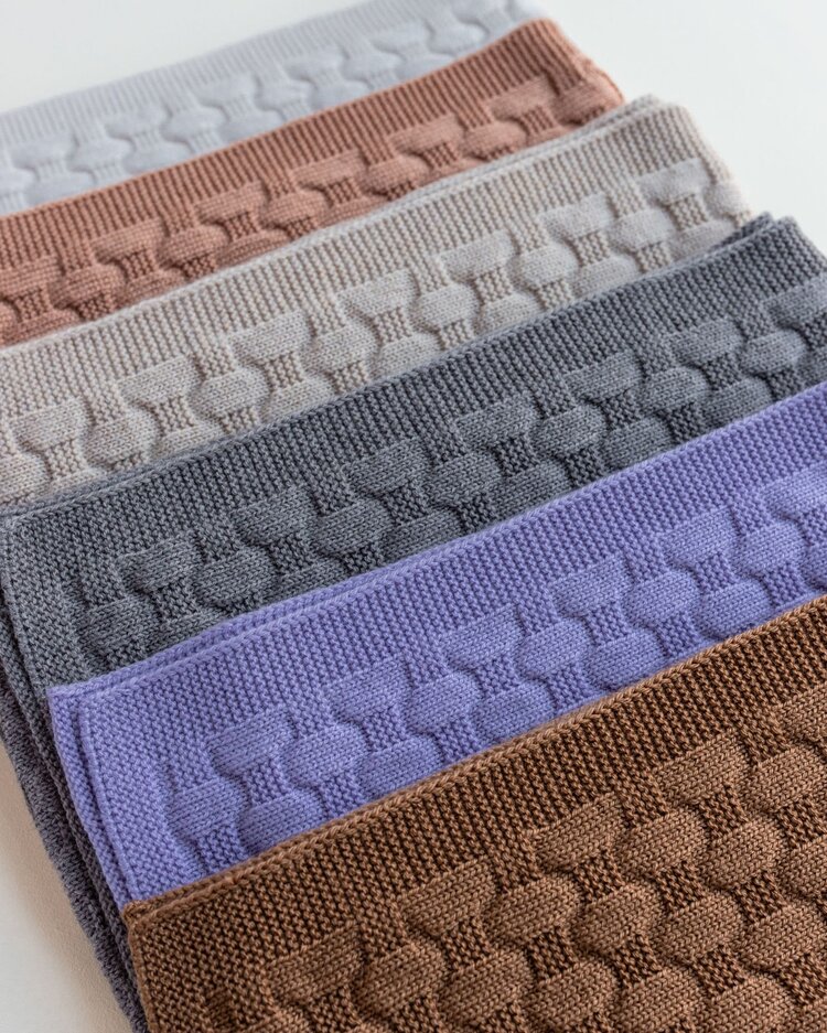 Hvid Scarf Fiona - Chocolate