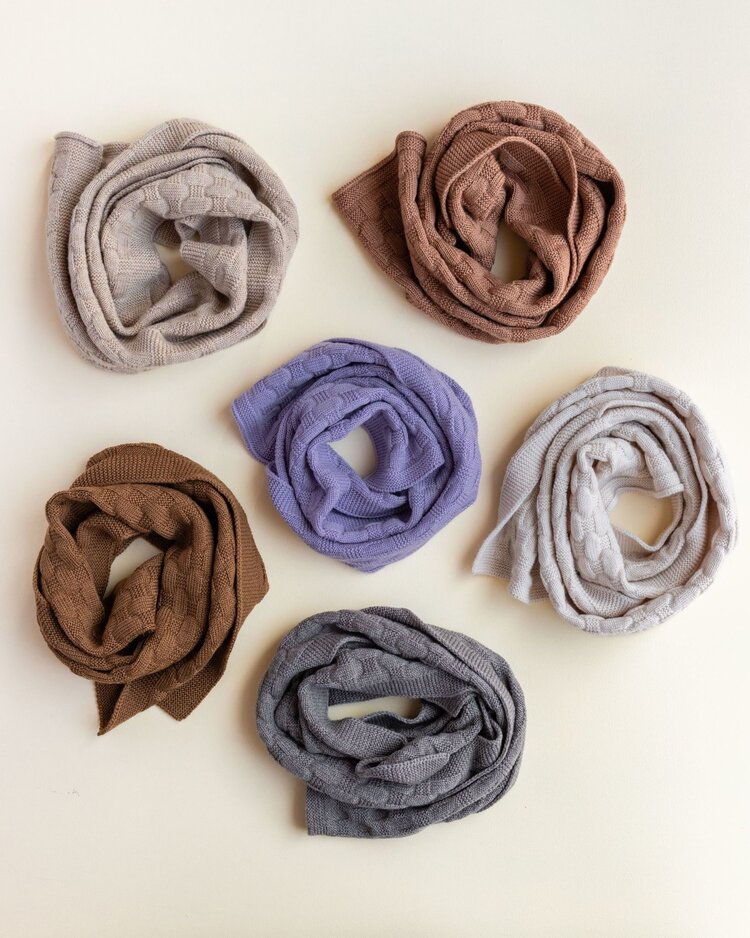 Hvid Scarf Fiona - Chocolate