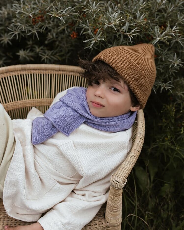 Hvid Beanie Fonzie - Chocolate