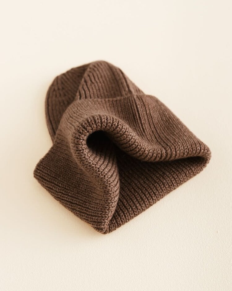 Hvid Beanie Fonzie - Mocha