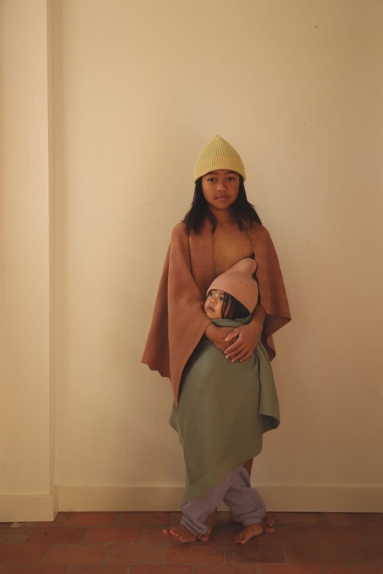 Hvid Beanie Fonzie - Rose