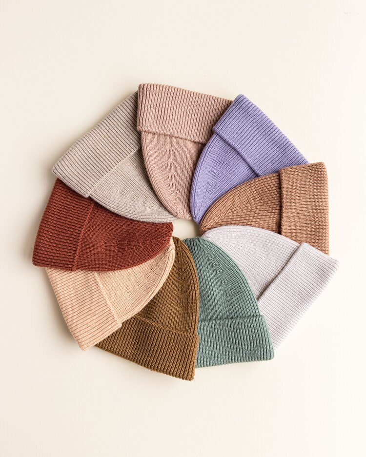 Hvid Beanie Fonzie - Rose